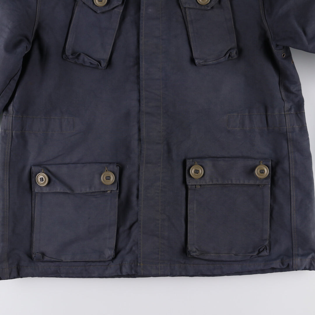 Ralph Lauren POLO by Ralph Lauren moleskin military field jacket, men's size XL cotton navy blue type Vintage Second Hand