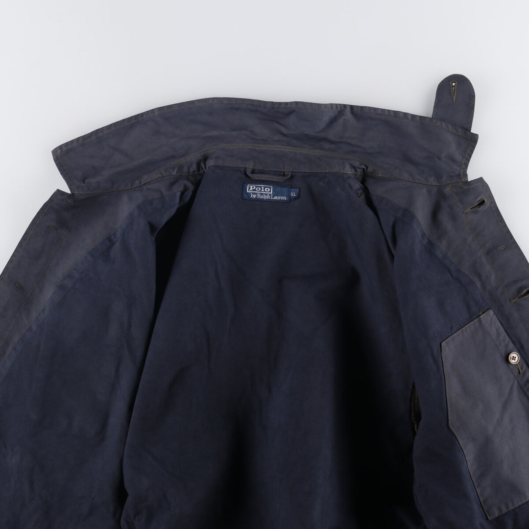 Ralph Lauren POLO by Ralph Lauren moleskin military field jacket, men's size XL cotton navy blue type Vintage Second Hand