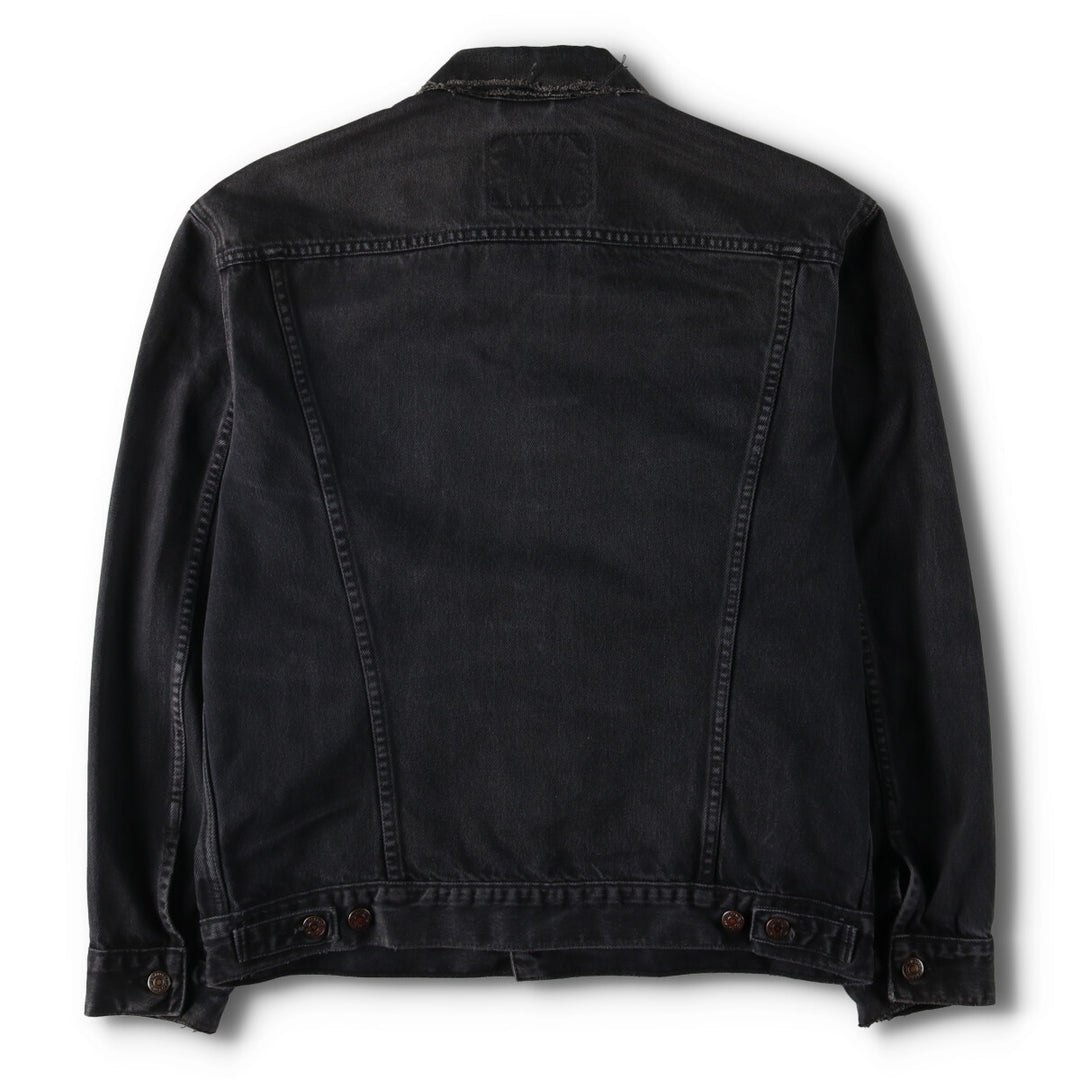 90'S Levi's 70503-0285 Euro Model Black Denim Jacket, Men's Size L, Vintage cotton black type Vintage Second Hand