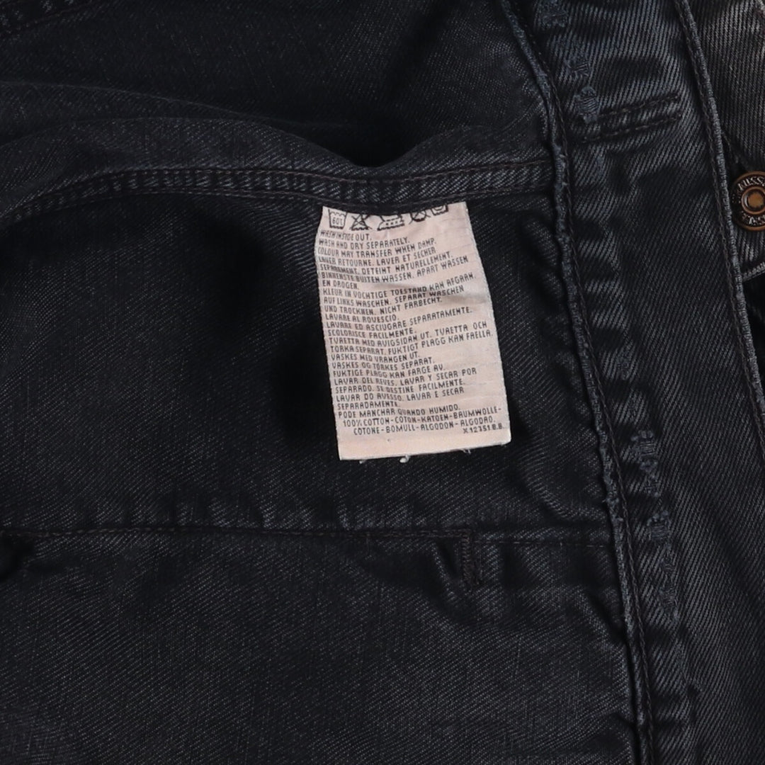 90'S Levi's 70503-0285 Euro Model Black Denim Jacket, Men's Size L, Vintage cotton black type Vintage Second Hand