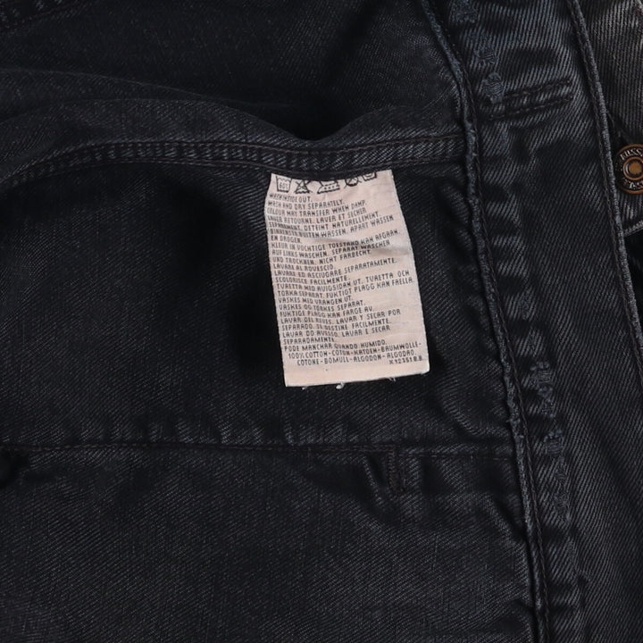 90'S Levi's 70503-0285 Euro Model Black Denim Jacket, Men's Size L, Vintage cotton black type Vintage Second Hand