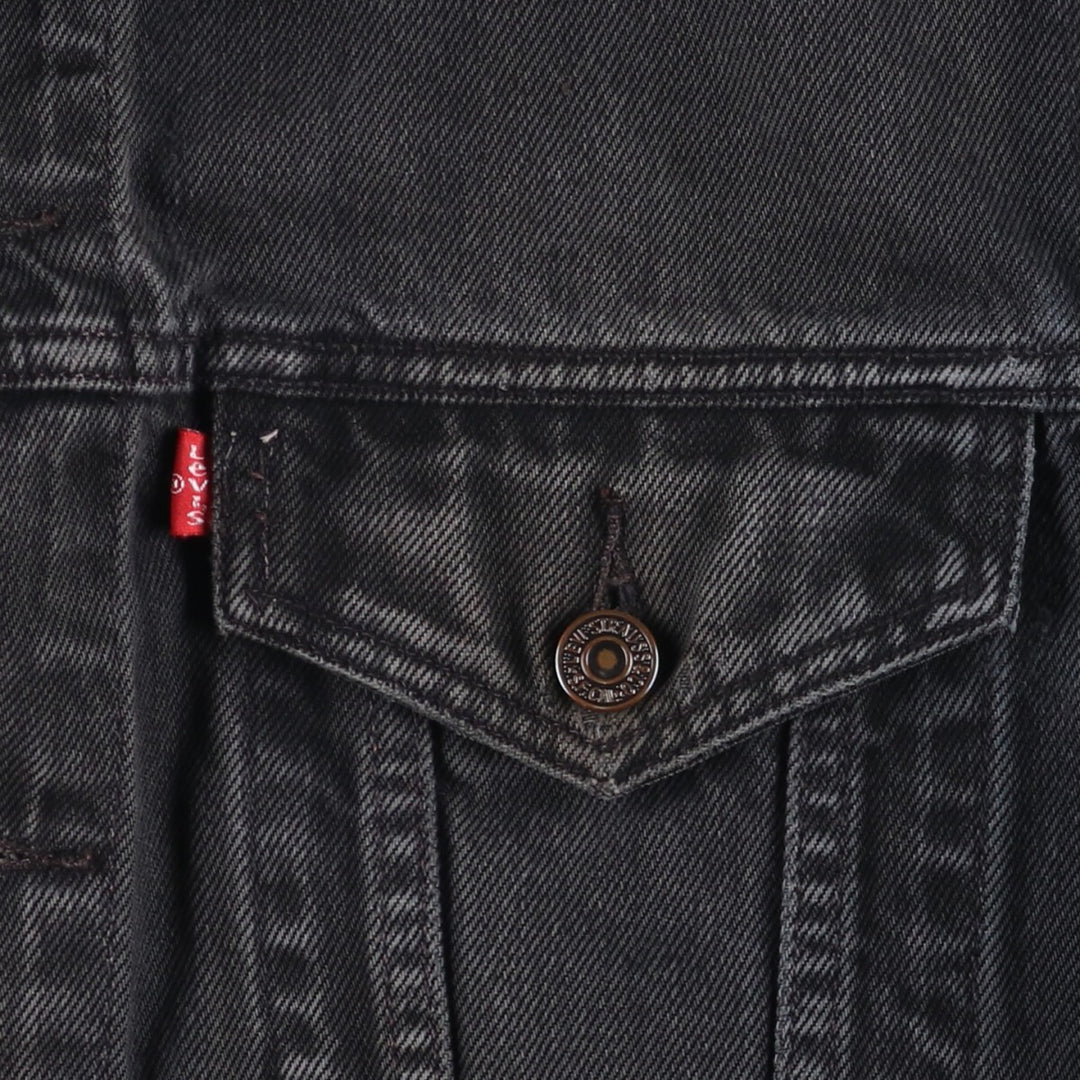 90'S Levi's 70503-0285 Euro Model Black Denim Jacket, Men's Size L, Vintage cotton black type Vintage Second Hand