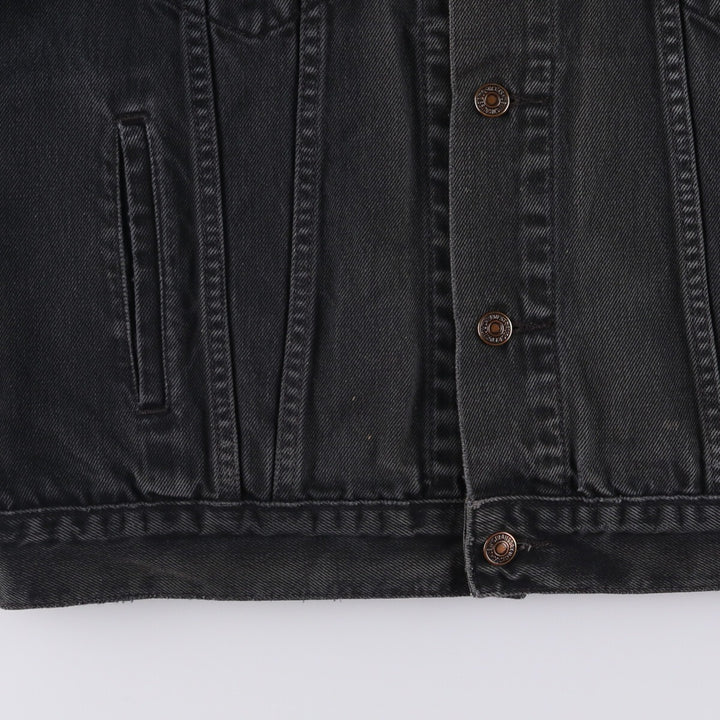90'S Levi's 70503-0285 Euro Model Black Denim Jacket, Men's Size L, Vintage cotton black type Vintage Second Hand