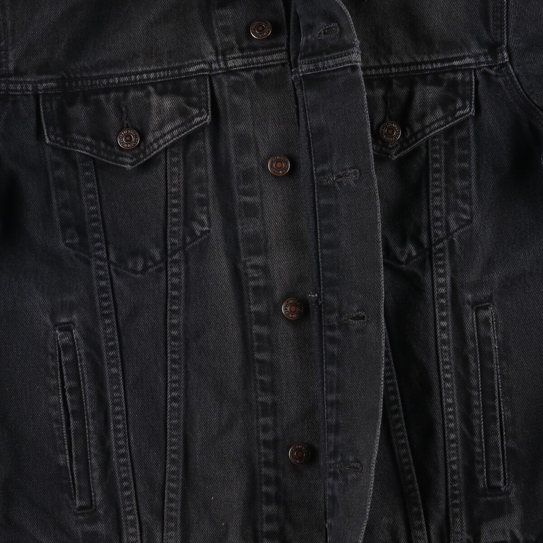 90'S Levi's 70503-0285 Euro Model Black Denim Jacket, Men's Size L, Vintage cotton black type Vintage Second Hand