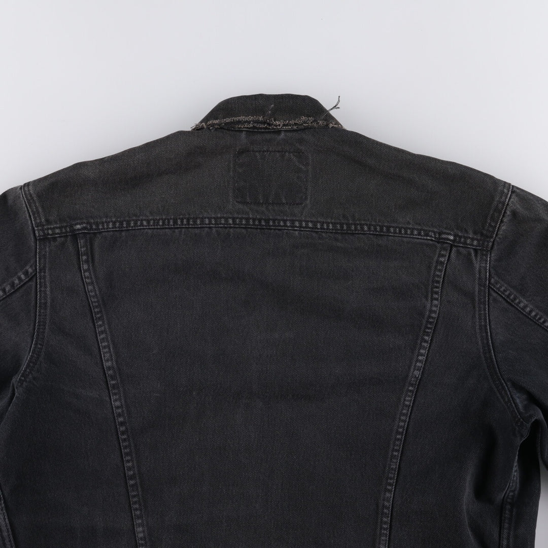 90'S Levi's 70503-0285 Euro Model Black Denim Jacket, Men's Size L, Vintage cotton black type Vintage Second Hand