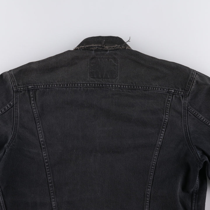90'S Levi's 70503-0285 Euro Model Black Denim Jacket, Men's Size L, Vintage cotton black type Vintage Second Hand
