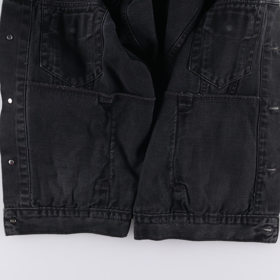 90'S Levi's 70503-0285 Euro Model Black Denim Jacket, Men's Size L, Vintage cotton black type Vintage Second Hand