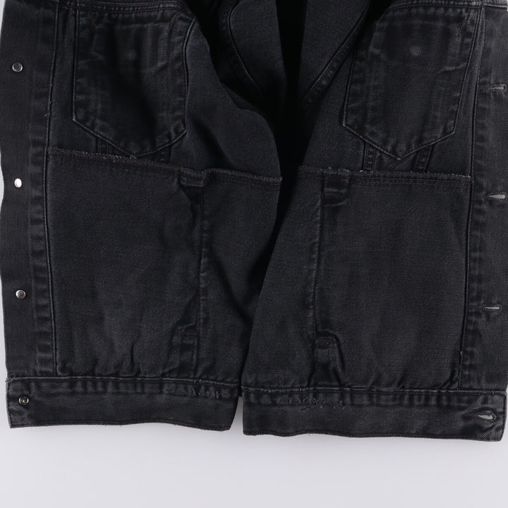 90'S Levi's 70503-0285 Euro Model Black Denim Jacket, Men's Size L, Vintage cotton black type Vintage Second Hand