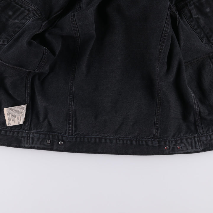 90'S Levi's 70503-0285 Euro Model Black Denim Jacket, Men's Size L, Vintage cotton black type Vintage Second Hand