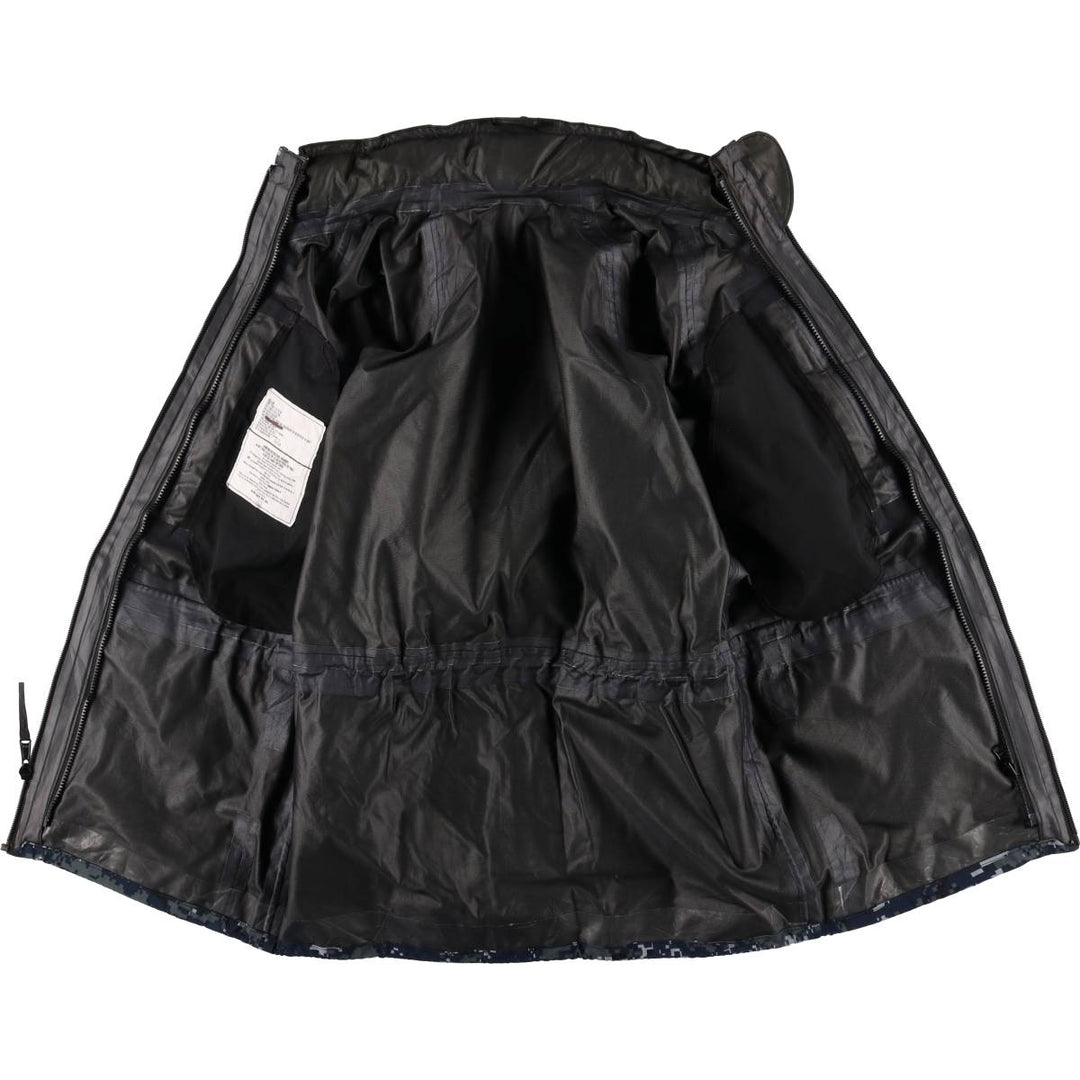 Authentic US Navy Camouflage Pattern NWU Digital Camo Military Gore-Tex Parka, Made in USA, Small Long, Men's Size Small Nylon navy blue type Vintage Second Hand