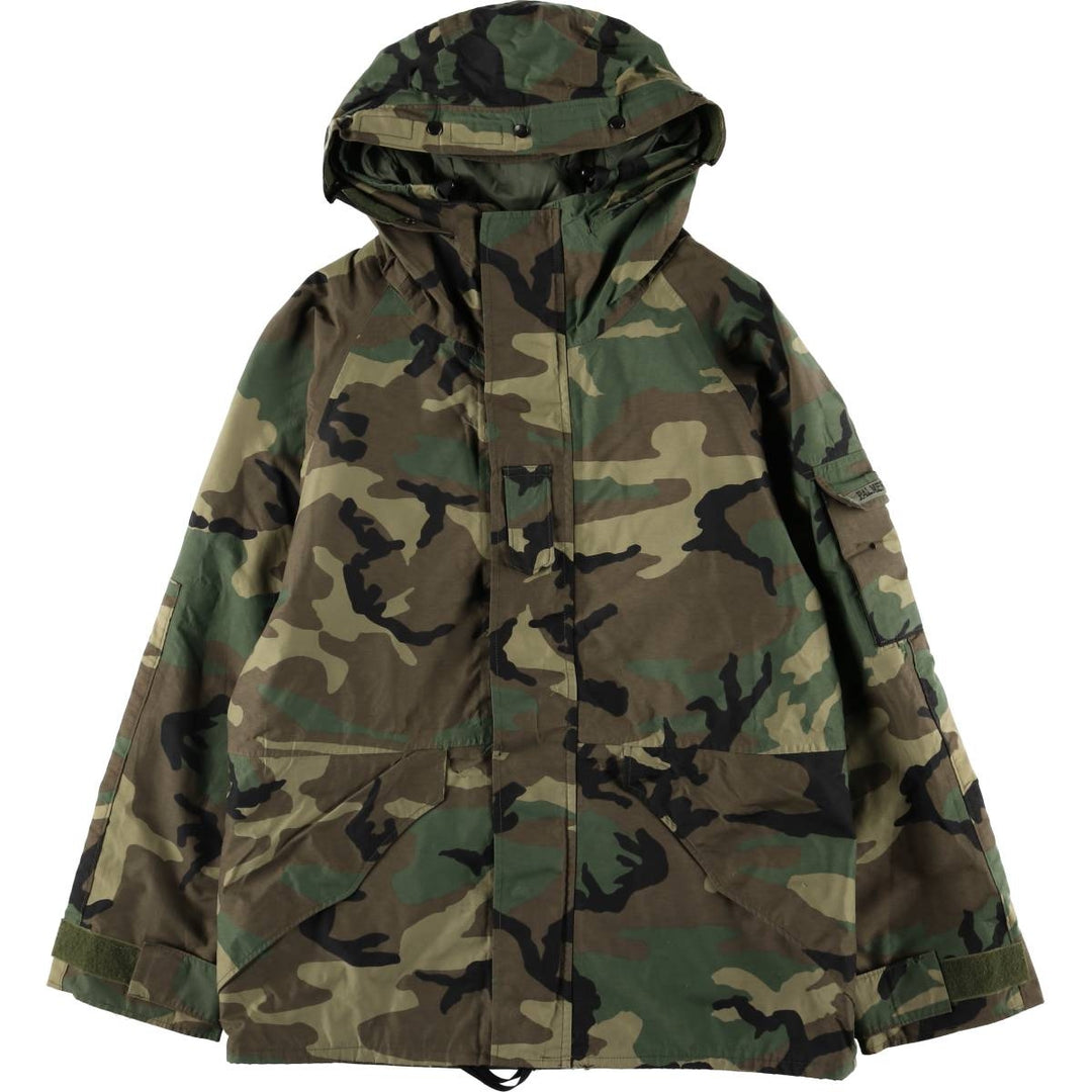 Authentic 2000'S US Military ECWCS 1st Gen Late Model Camouflage Woodland Camo Military Gore-Tex Parka, Made in USA, Size Medium-Regular unclear Khaki type Vintage Second Hand