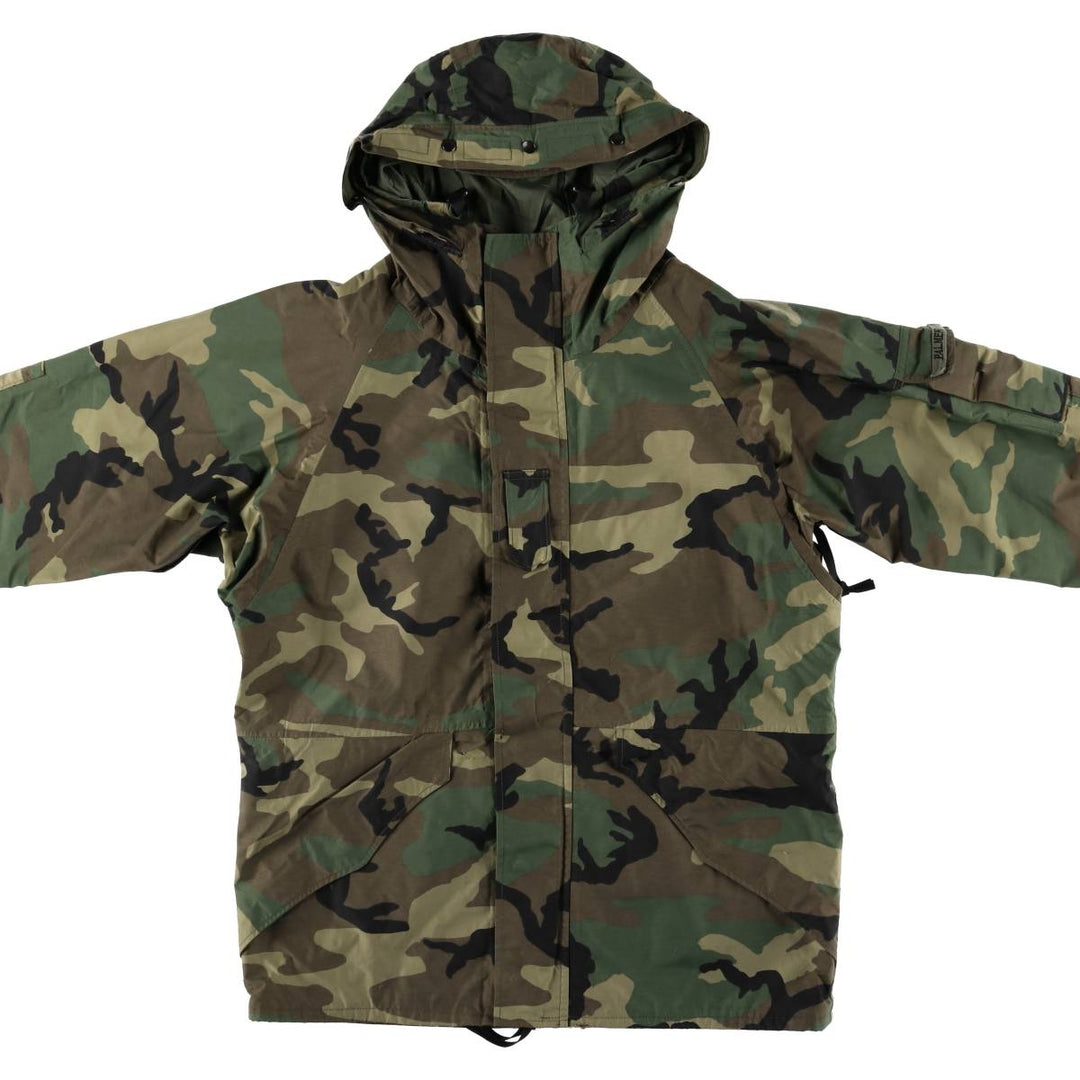 Authentic 2000'S US Military ECWCS 1st Gen Late Model Camouflage Woodland Camo Military Gore-Tex Parka, Made in USA, Size Medium-Regular unclear Khaki type Vintage Second Hand