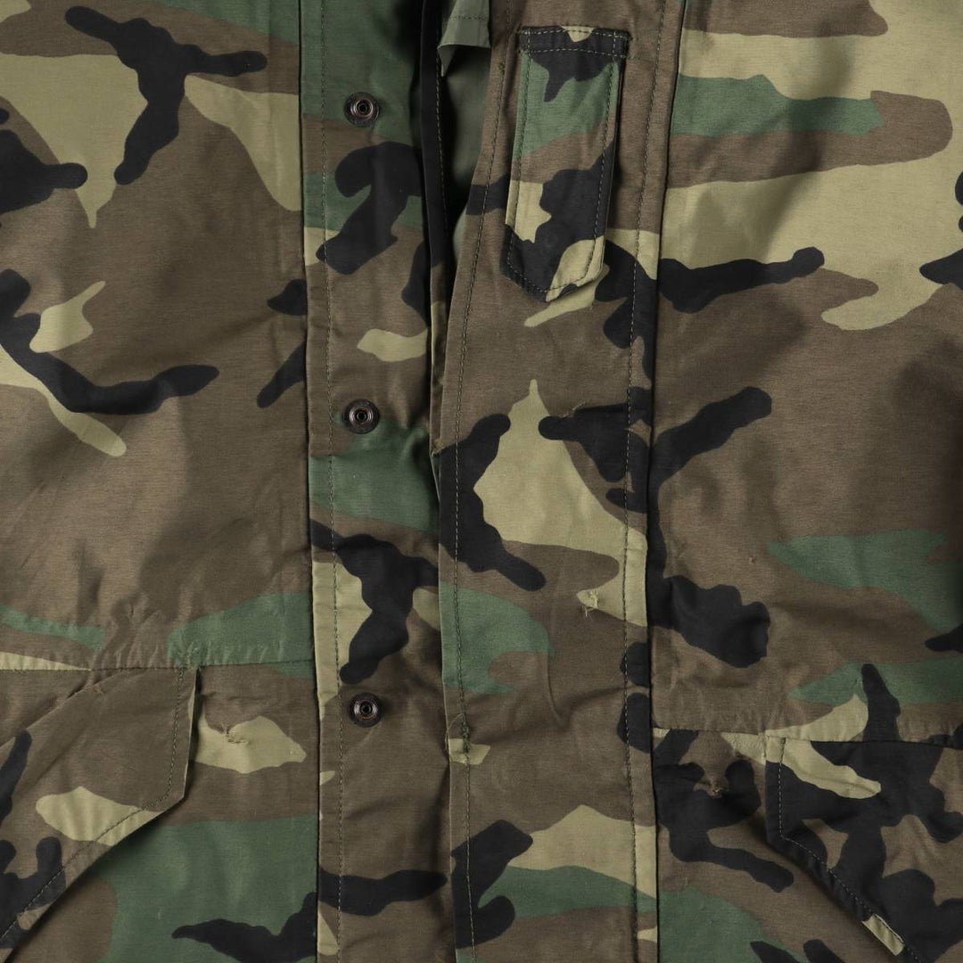 Authentic 2000'S US Military ECWCS 1st Gen Late Model Camouflage Woodland Camo Military Gore-Tex Parka, Made in USA, Size Medium-Regular unclear Khaki type Vintage Second Hand