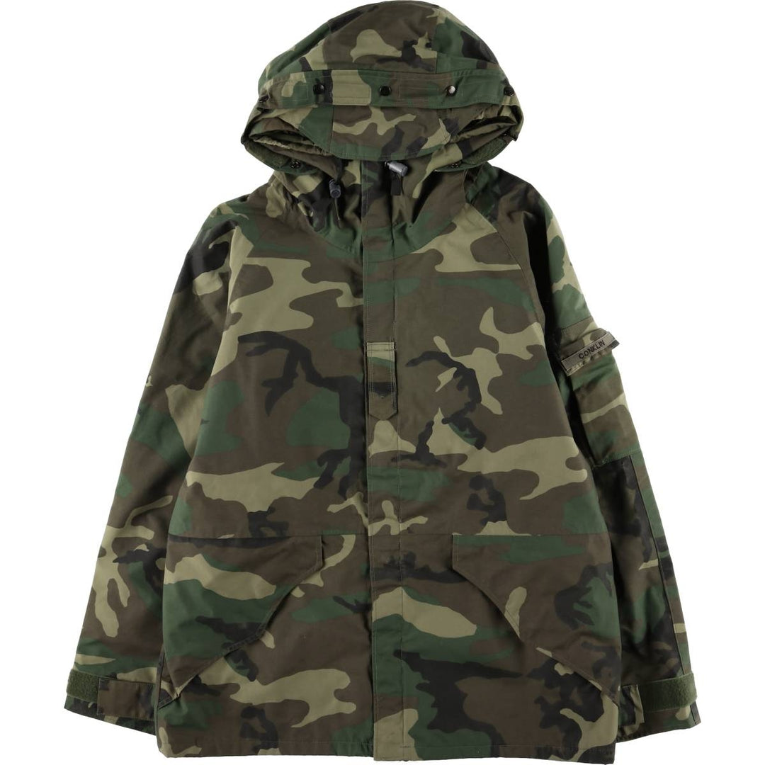 US Military Tennessee Apparel Crop ECWCS Camouflage Pattern Woodland Camo Military Gore-Tex Parka, Medium-Regular Nylon Khaki type Vintage Second Hand