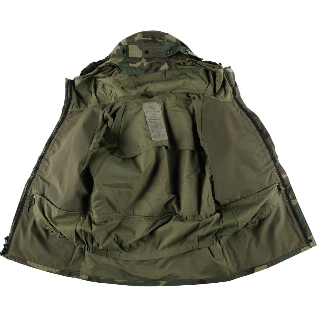 US Military Tennessee Apparel Crop ECWCS Camouflage Pattern Woodland Camo Military Gore-Tex Parka, Medium-Regular Nylon Khaki type Vintage Second Hand