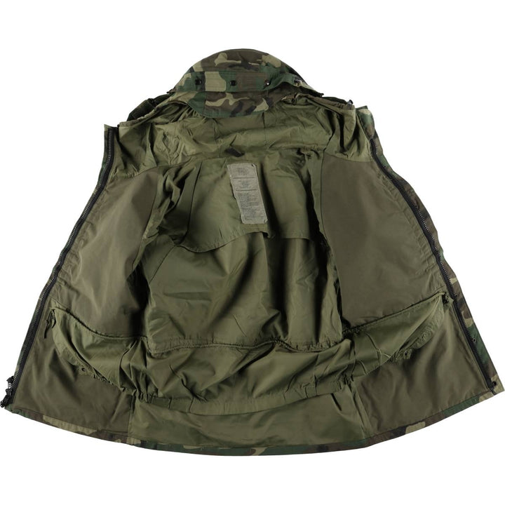 US Military Tennessee Apparel Crop ECWCS Camouflage Pattern Woodland Camo Military Gore-Tex Parka, Medium-Regular Nylon Khaki type Vintage Second Hand