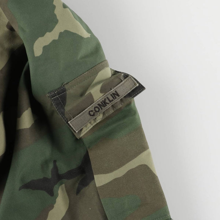 US Military Tennessee Apparel Crop ECWCS Camouflage Pattern Woodland Camo Military Gore-Tex Parka, Medium-Regular Nylon Khaki type Vintage Second Hand
