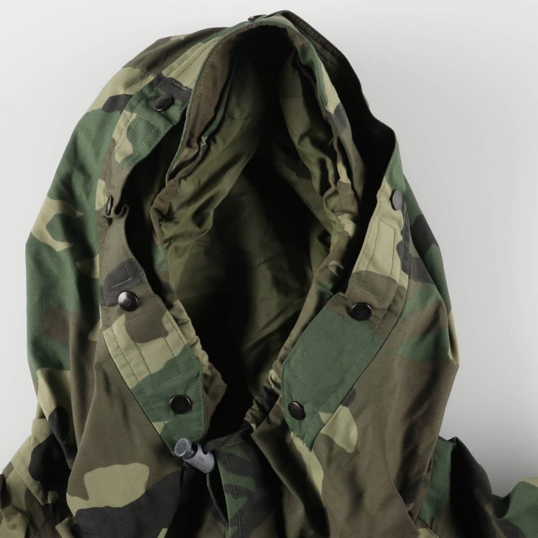 US Military Tennessee Apparel Crop ECWCS Camouflage Pattern Woodland Camo Military Gore-Tex Parka, Medium-Regular Nylon Khaki type Vintage Second Hand
