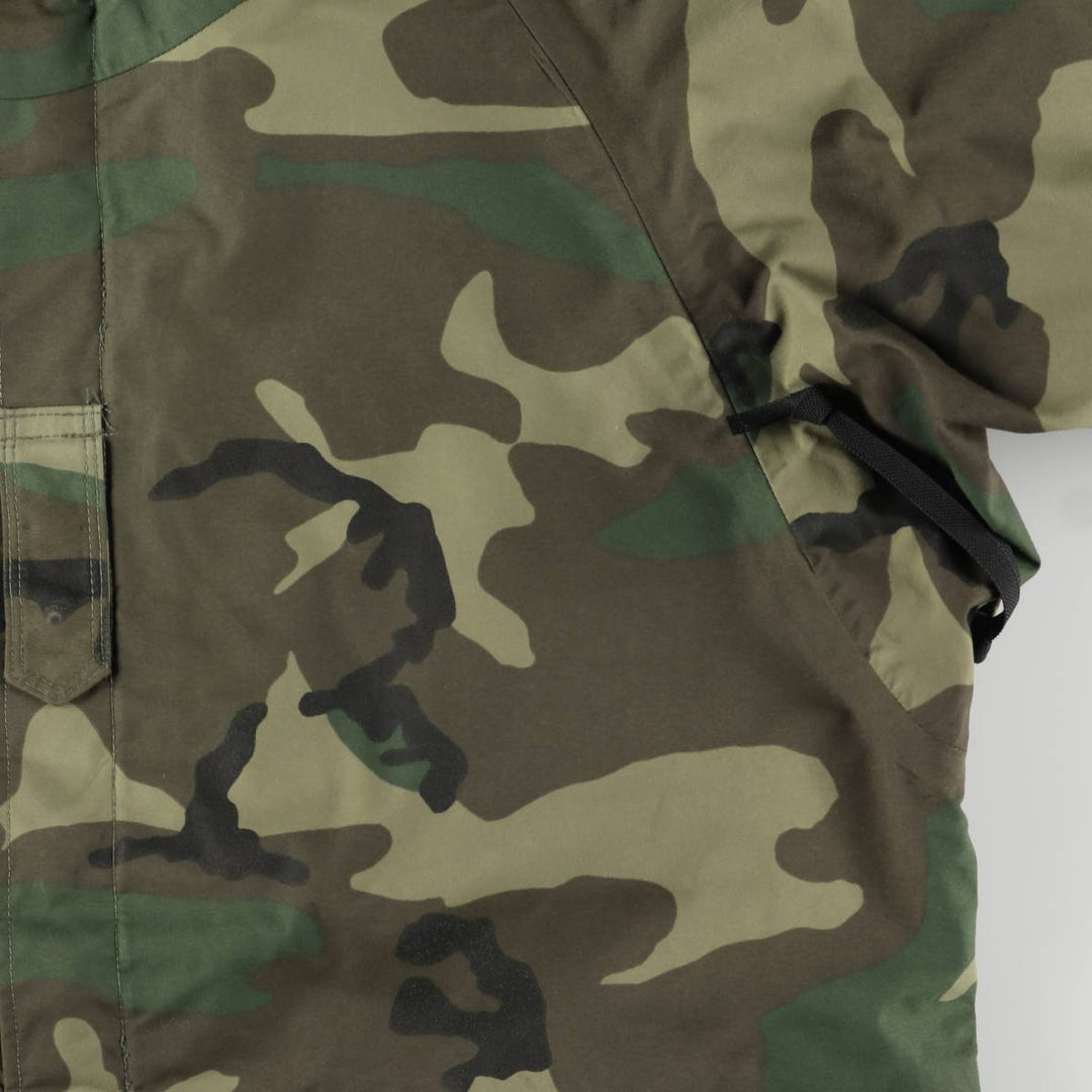 US Military Tennessee Apparel Crop ECWCS Camouflage Pattern Woodland Camo Military Gore-Tex Parka, Medium-Regular Nylon Khaki type Vintage Second Hand