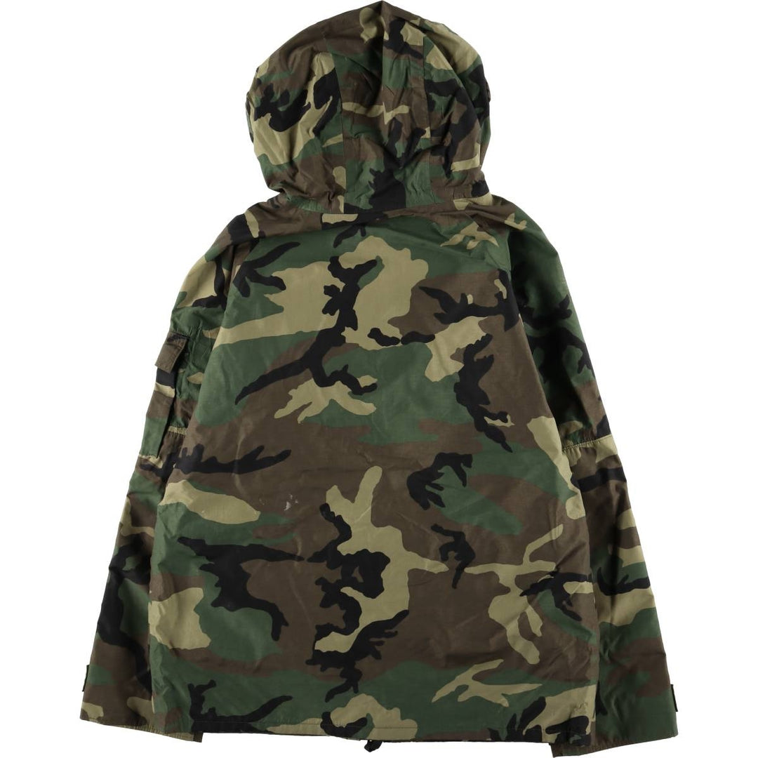 Authentic 2000'S US Military Camouflage Pattern ECWCS 1st Gen. Late Model Woodland Camo Military Gore-Tex Parka, Made in USA, Medium-Regular Nylon Khaki type Vintage Second Hand
