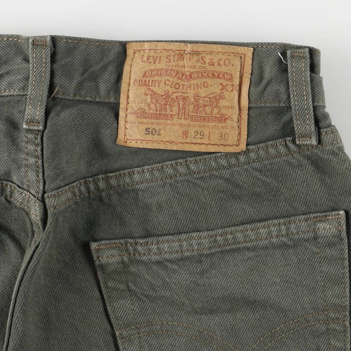 Vintage 1990'S Levi's 501-1629 Straight Denim Pants, Made in USA, Women's Size L (W28) cotton green type Vintage Second Hand
