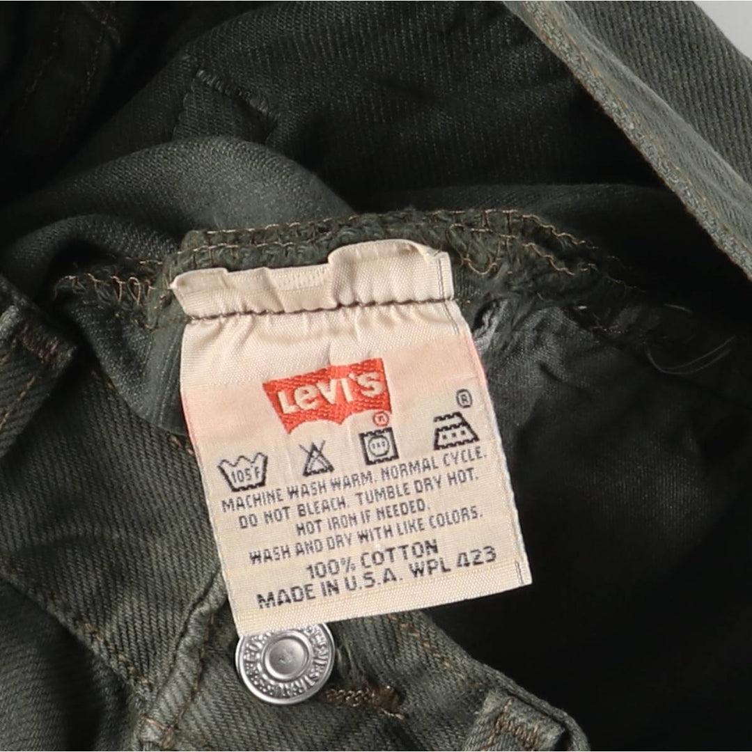Vintage 1990'S Levi's 501-1629 Straight Denim Pants, Made in USA, Women's Size L (W28) cotton green type Vintage Second Hand