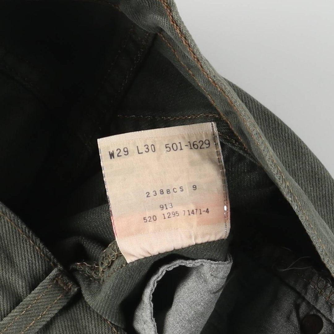 Vintage 1990'S Levi's 501-1629 Straight Denim Pants, Made in USA, Women's Size L (W28) cotton green type Vintage Second Hand