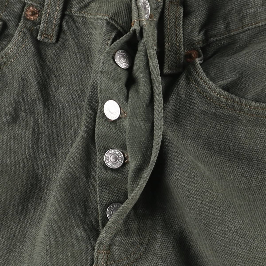 Vintage 1990'S Levi's 501-1629 Straight Denim Pants, Made in USA, Women's Size L (W28) cotton green type Vintage Second Hand