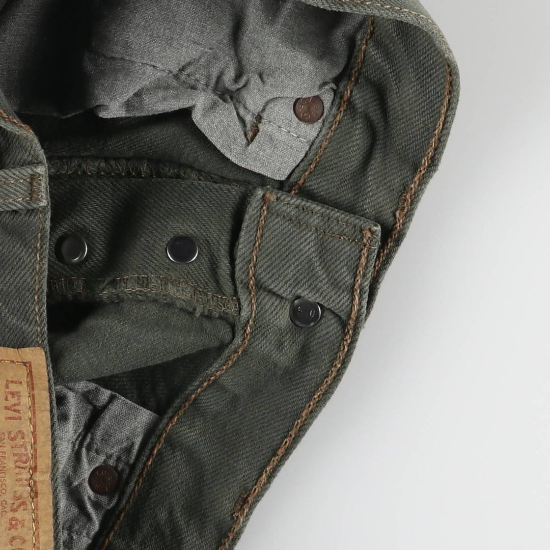 Vintage 1990'S Levi's 501-1629 Straight Denim Pants, Made in USA, Women's Size L (W28) cotton green type Vintage Second Hand