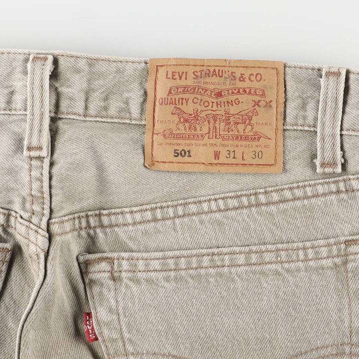 90'S Levi's 501-0642 Straight Denim Pants, Made in USA, Men's, Size W30, Vintage cotton gray type Vintage Second Hand