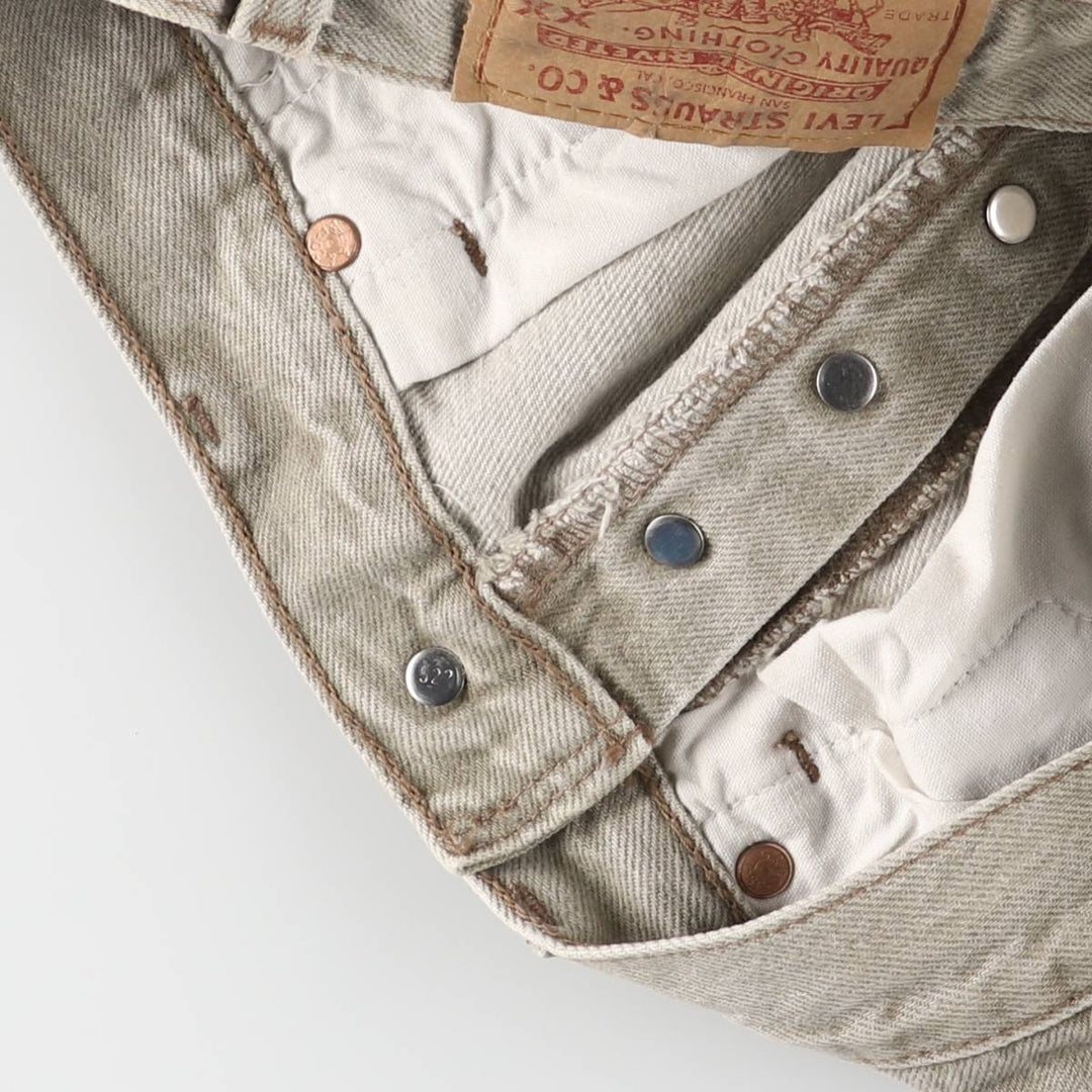 90'S Levi's 501-0642 Straight Denim Pants, Made in USA, Men's, Size W30, Vintage cotton gray type Vintage Second Hand