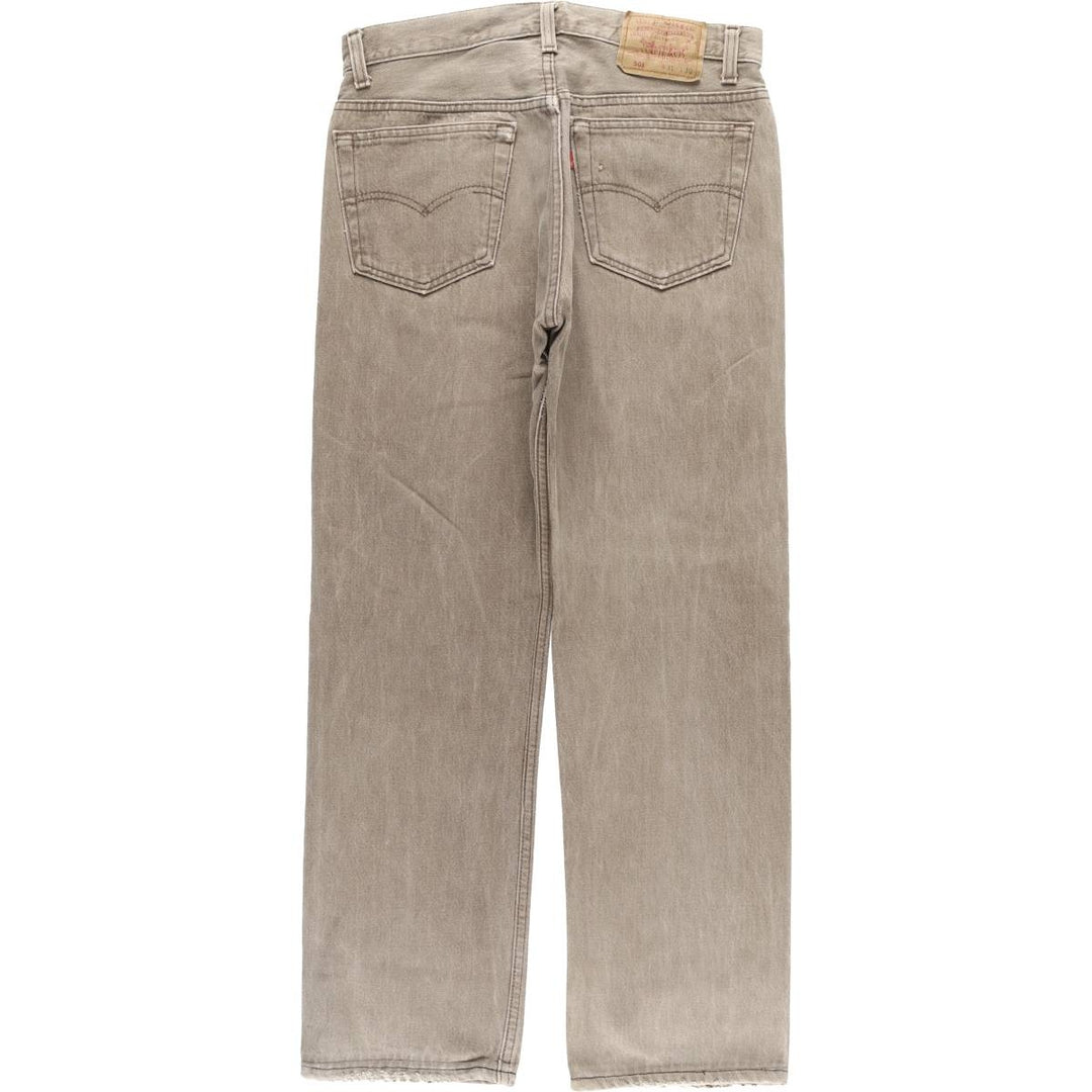 90'S Levi's 501-0642 yarn-dyed straight-leg denim pants, made in the USA, men's size W31, vintage cotton gray type Vintage Second Hand