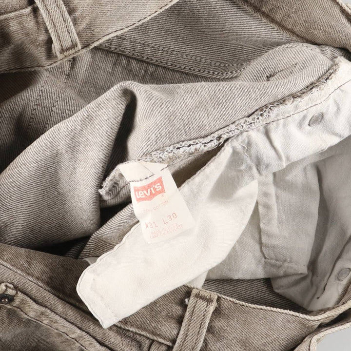 90'S Levi's 501-0642 yarn-dyed straight-leg denim pants, made in the USA, men's size W31, vintage cotton gray type Vintage Second Hand