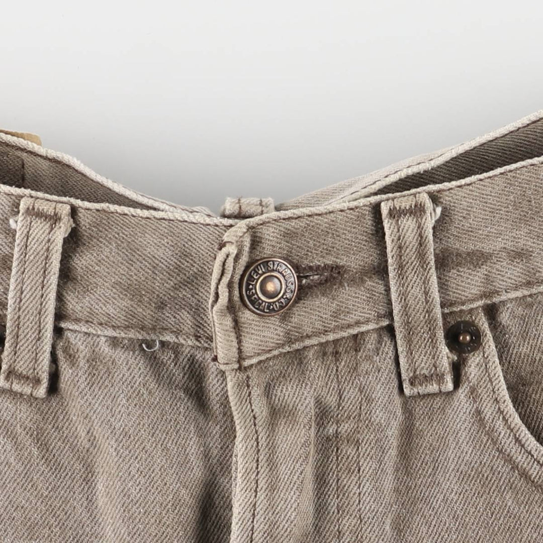 90'S Levi's 501-0642 yarn-dyed straight-leg denim pants, made in the USA, men's size W31, vintage cotton gray type Vintage Second Hand