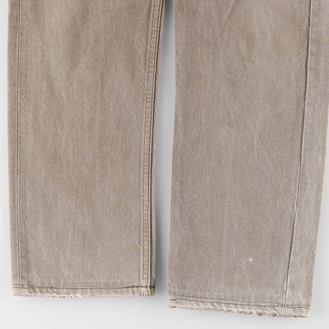90'S Levi's 501-0642 yarn-dyed straight-leg denim pants, made in the USA, men's size W31, vintage cotton gray type Vintage Second Hand