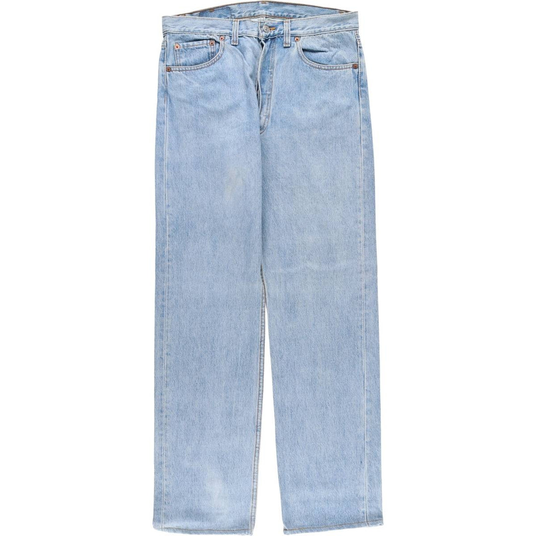 90'S Levi's 00501-0191 Straight Denim Pants, Made in USA, Men's, Size W33, Vintage cotton blue type Vintage Second Hand