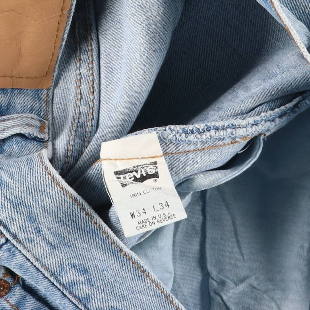 90'S Levi's 00501-0191 Straight Denim Pants, Made in USA, Men's, Size W33, Vintage cotton blue type Vintage Second Hand