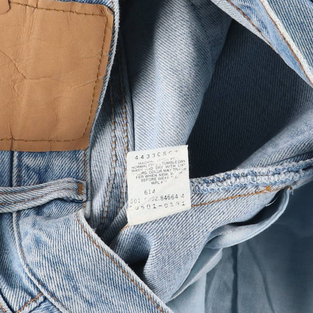 90'S Levi's 00501-0191 Straight Denim Pants, Made in USA, Men's, Size W33, Vintage cotton blue type Vintage Second Hand