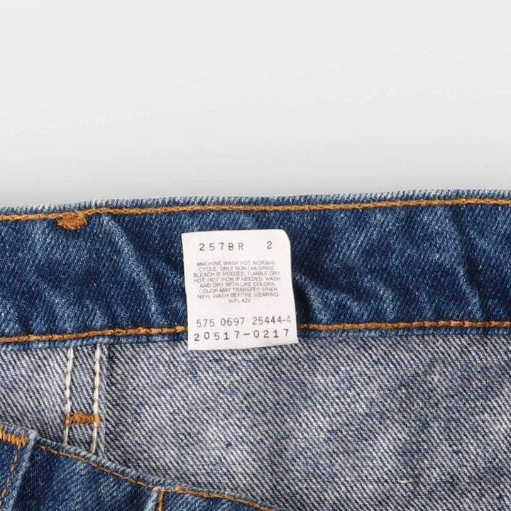 90'S Levi's 517 20517-0217 Orange Tab Bootcut Denim Pants, Made in USA, Men's Size W32, Vintage cotton Navy blue Vintage Second Hand