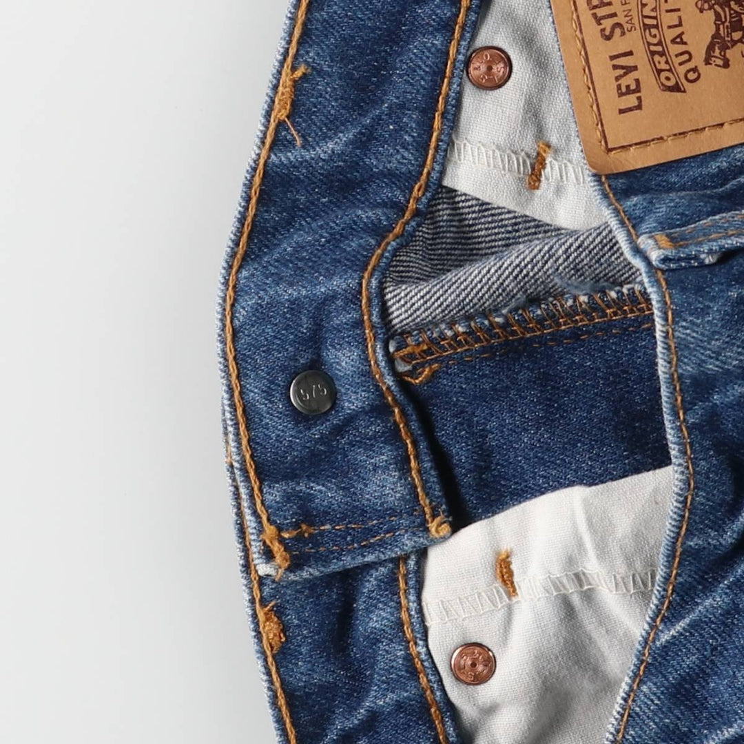 90'S Levi's 517 20517-0217 Orange Tab Bootcut Denim Pants, Made in USA, Men's Size W32, Vintage cotton Navy blue Vintage Second Hand