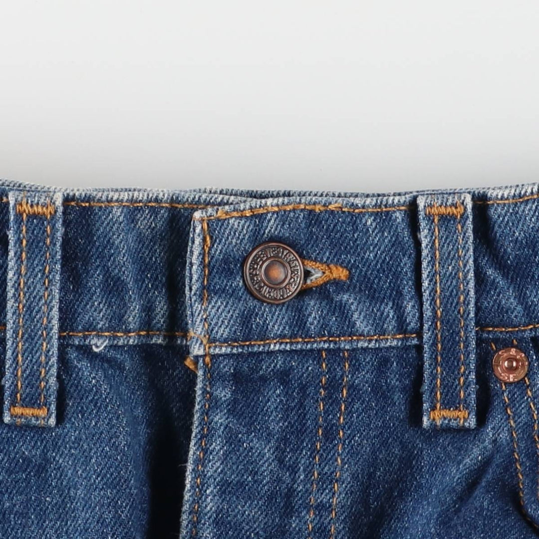 90'S Levi's 517 20517-0217 Orange Tab Bootcut Denim Pants, Made in USA, Men's Size W32, Vintage cotton Navy blue Vintage Second Hand