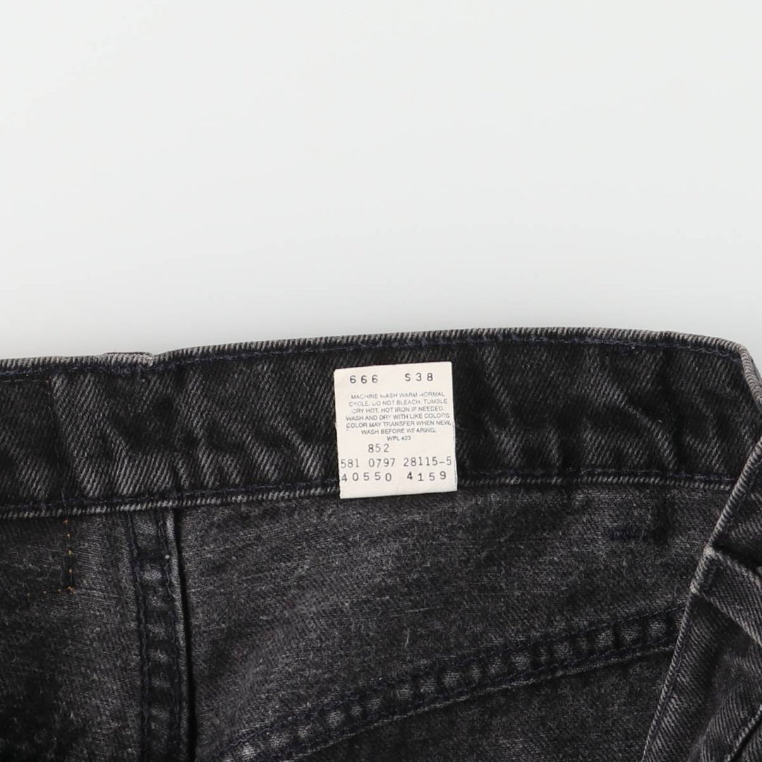 90'S Levi's 550 Relaxed Fit Tapered Denim Pants with Orange Tabs and Black Denim, Men's Size W31 (Vintage) cotton black type Vintage Second Hand