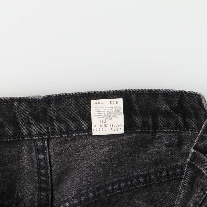 90'S Levi's 550 Relaxed Fit Tapered Denim Pants with Orange Tabs and Black Denim, Men's Size W31 (Vintage) cotton black type Vintage Second Hand
