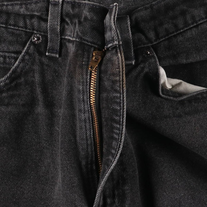 90'S Levi's 550 Relaxed Fit Tapered Denim Pants with Orange Tabs and Black Denim, Men's Size W31 (Vintage) cotton black type Vintage Second Hand