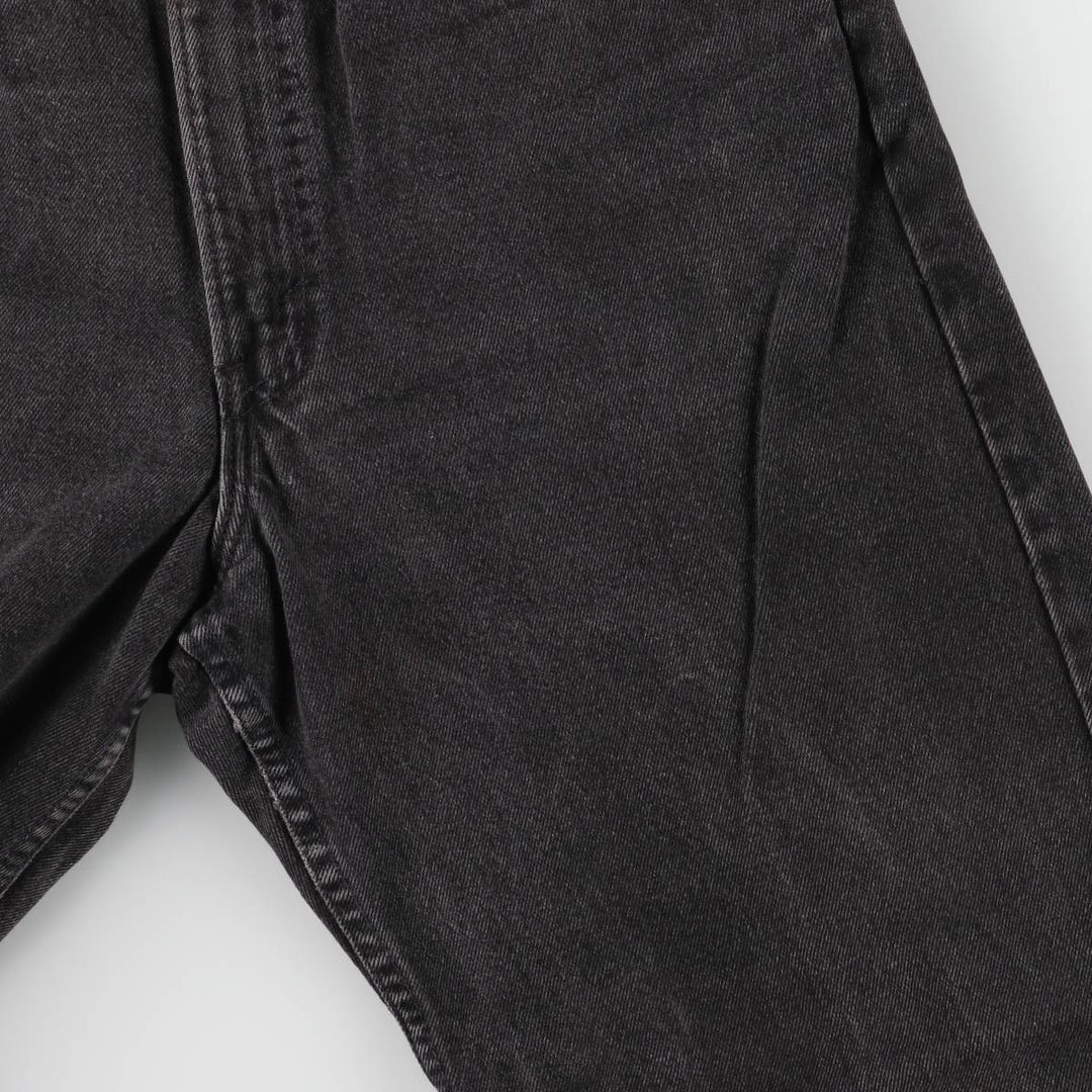90'S Levi's 550 Relaxed Fit Tapered Denim Pants with Orange Tabs and Black Denim, Men's Size W31 (Vintage) cotton black type Vintage Second Hand