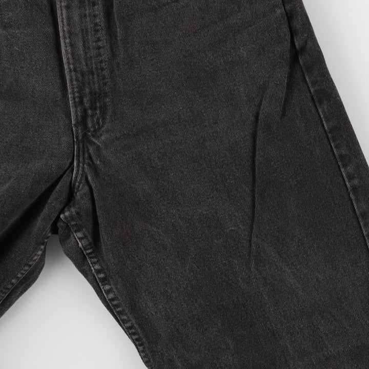 90'S Levi's 550 Relaxed Fit Tapered Denim Pants with Orange Tabs and Black Denim, Men's Size W31 (Vintage) cotton black type Vintage Second Hand