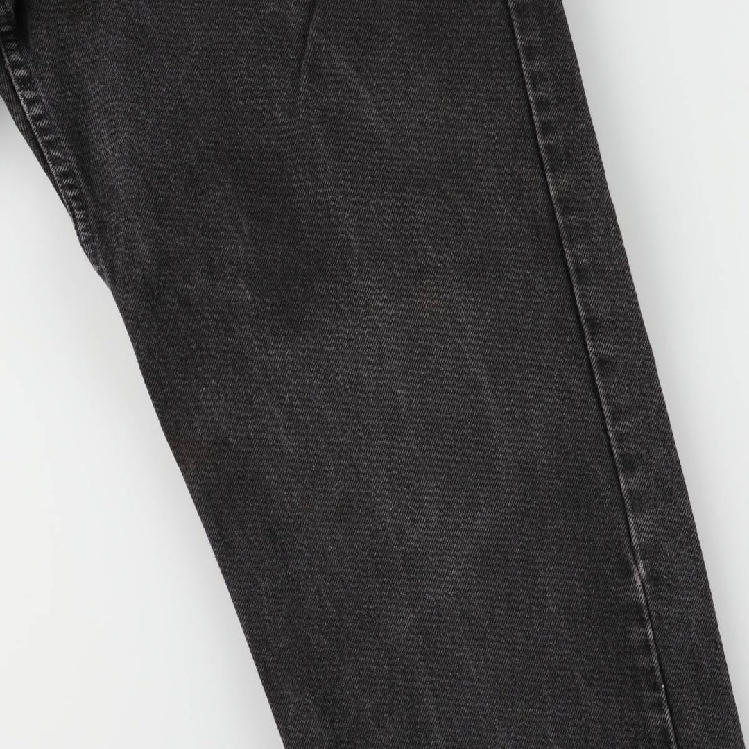 90'S Levi's 550 Relaxed Fit Tapered Denim Pants with Orange Tabs and Black Denim, Men's Size W31 (Vintage) cotton black type Vintage Second Hand