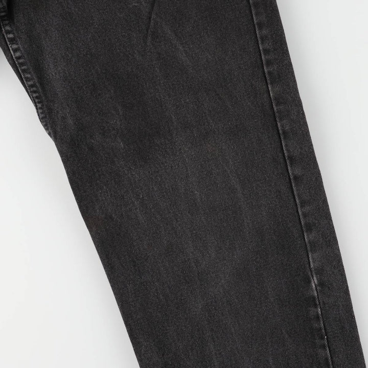 90'S Levi's 550 Relaxed Fit Tapered Denim Pants with Orange Tabs and Black Denim, Men's Size W31 (Vintage) cotton black type Vintage Second Hand