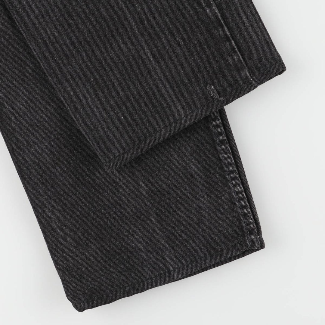 90'S Levi's 550 Relaxed Fit Tapered Denim Pants with Orange Tabs and Black Denim, Men's Size W31 (Vintage) cotton black type Vintage Second Hand
