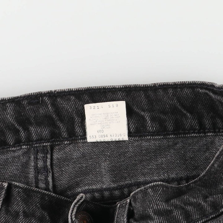 90'S Levi's 550 Relaxed Fit Tapered Leg Black Denim Pants, Men's, Vintage, Size W31 cotton black type Vintage Second Hand